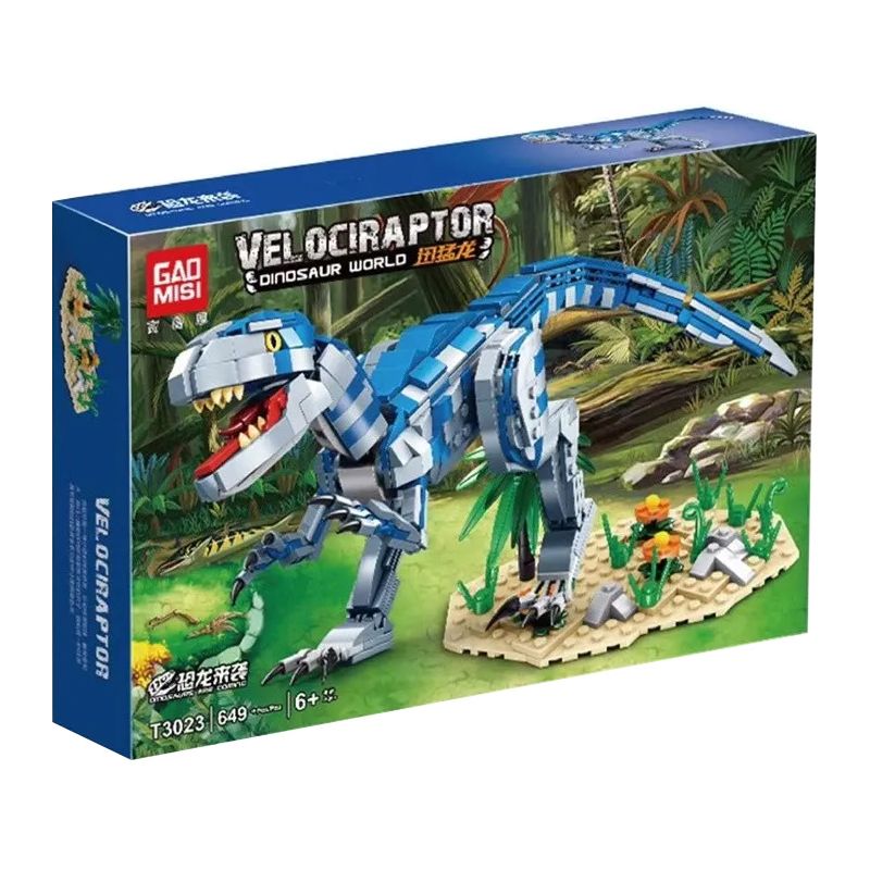 GAOMISI T3023 3023 non Lego CHIM ĂN THỊT bộ đồ chơi xếp lắp ráp ghép mô hình Jurassic World DINOSAURS ARE COMING VELOCIRAPTOR Thế Giới Khủng Long 649 khối