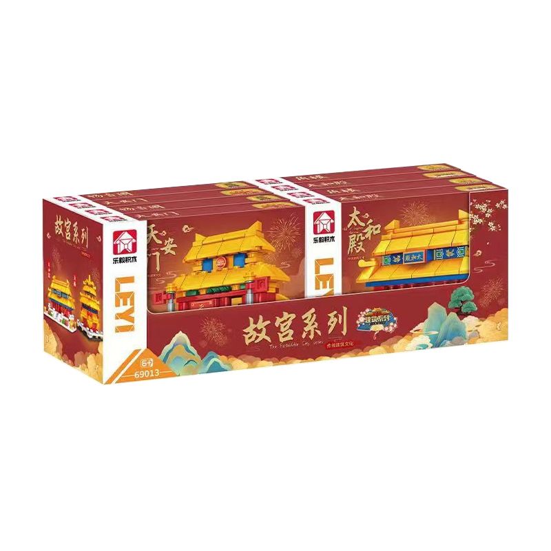 LEYI 69013 non Lego TỬ CẤM THÀNH 4 TÒA NHÀ THU NHỎ QUẢNG TRƯỜNG THIÊN AN MÔN HỘI HÒA HỢP TỐI CAO ĐÌNH ÂM VÀ THÁP GÓC bộ đồ chơi xếp lắp ráp ghép mô hình Mini Modular Đường Phố Thu Nhỏ