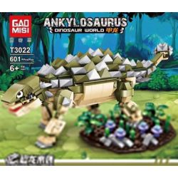 GAOMISI T3022 3022 non  ANKYLOSAURUS bộ đồ chơi xếp lắp ráp ghép mô hình Jurassic World DINOSAURS ARE COMING ANKYLOSAURUS Thế Giới Khủng Long 601 khối