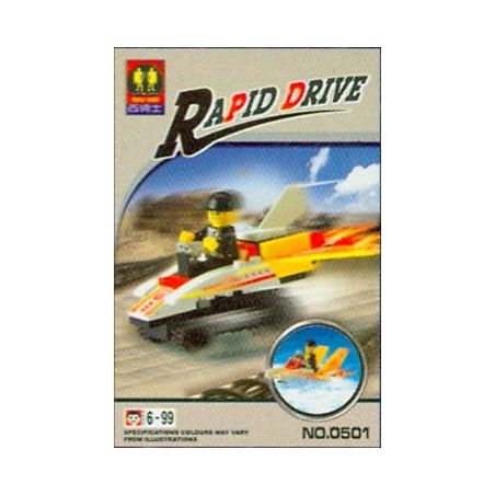 ZEPHYR KNIGHT 0501 non  LÁI XE NHANH bộ đồ chơi xếp lắp ráp ghép mô hình RAPID DRIVE