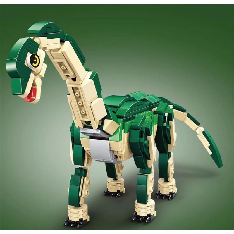 GAOMISI T3021 3021 non  BRACHIOSAURUS bộ đồ chơi xếp lắp ráp ghép mô hình Jurassic World DINOSAURS ARE COMING BRACHIOSAURUS Thế Giới Khủng Long 582 khối