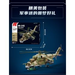 SLUBAN M38-B1137 B1137 1137 M38B1137 38-B1137 non  TRỰC THĂNG VẬN TẢI VŨ TRANG MI-24S tỷ lệ 1:30 bộ đồ chơi xếp lắp ráp ghép mô hình Military Army Quân Sự Bộ Đội 893 khối