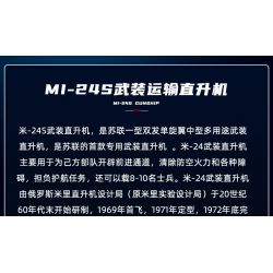 SLUBAN M38-B1137 B1137 1137 M38B1137 38-B1137 non  TRỰC THĂNG VẬN TẢI VŨ TRANG MI-24S tỷ lệ 1:30 bộ đồ chơi xếp lắp ráp ghép mô hình Military Army Quân Sự Bộ Đội 893 khối