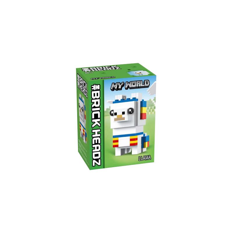 NOT Lego LLAMA 40625 8811 xếp lắp ráp ghép mô hình LẠC ĐÀ KHÔNG BƯỚU ALPACA Brickheadz Nhân Vật Đầu To 100 khối