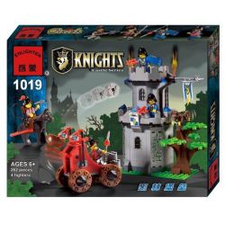 Enlighten 1019 Qman 1019 Xếp hình kiểu Lego Castle Knights Castle Jungle Bunker Tấn Công Pháo đài Trong Rừng 262 khối