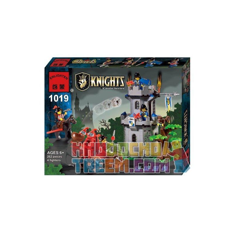 Enlighten Qman 1019 Xếp hình kiểu LEGO Castle Castle Knights Tấn Công Pháo đài Trong Rừng 262 khối Enlighten Qman 1019 Xếp hình kiểu LEGO Castle Castle Knights Tấn Công Pháo đài Trong Rừng 262 khối