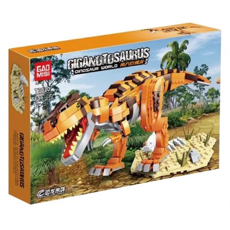 GAOMISI T3020 3020 non  GIGANOTOSAURUS bộ đồ chơi xếp lắp ráp ghép mô hình Jurassic World DINOSAURS ARE COMING GIGANOTOSAURUS Thế Giới Khủng Long 656 khối