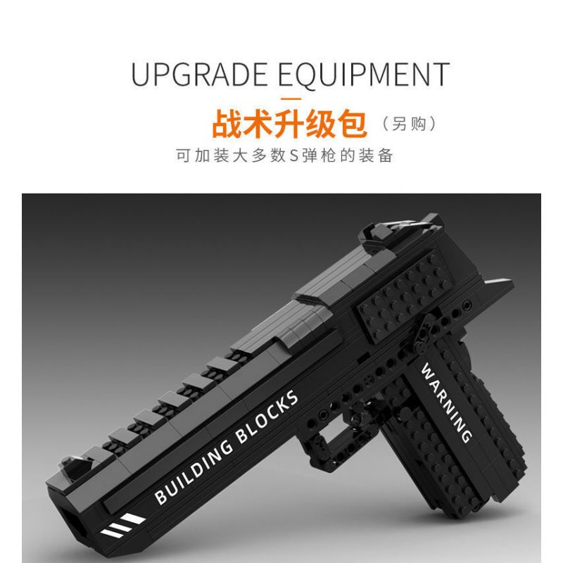 W6 non  ĐẠI BÀNG SA MẠC bộ đồ chơi xếp lắp ráp ghép mô hình Gun Súng 580 khối