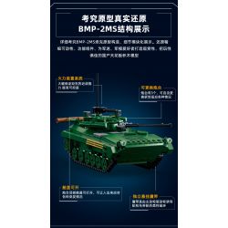 SLUBAN M38-B1136 B1136 1136 M38B1136 38-B1136 non  XE CHIẾN ĐẤU BỘ BINH BMP-2MS tỷ lệ 1:35 bộ đồ chơi xếp lắp ráp ghép mô hình Military Army Quân Sự Bộ Đội 738 khối