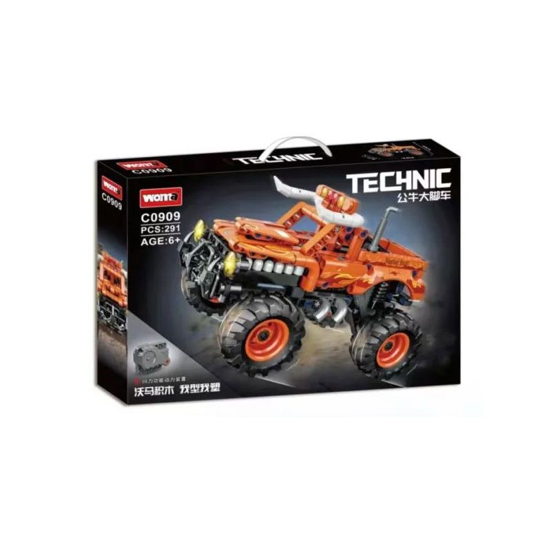 NOT Lego MONSTER JAM EL TORO LOCO 42135 BRICK 3426 WOMA C0909 0909 xếp lắp ráp ghép mô hình MONSTER JAM EL TORO LOCO CON BÒ ĐIÊN XE TẢI JAM™ LOCO™ Technic Kỹ Thuật Công Nghệ Cao Mô Hình Phương Tiện 247 khối