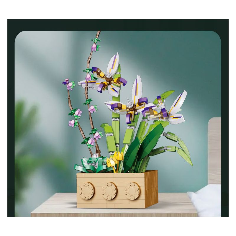 JIBONR G5011 5011 non  CÂY LAY ƠN bộ đồ chơi xếp lắp ráp ghép mô hình Flowers Hoa 1016 khối