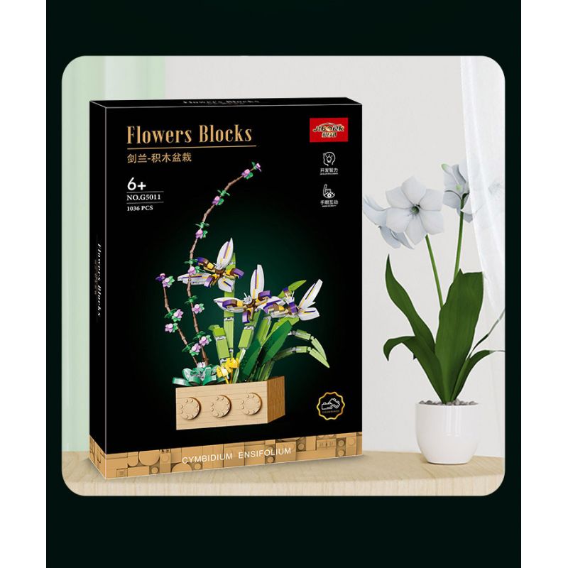 JIBONR G5011 5011 non  CÂY LAY ƠN bộ đồ chơi xếp lắp ráp ghép mô hình Flowers Hoa 1016 khối
