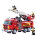 QMAN ENLIGHTEN KEEPPLEY 904 non Lego XE THANG CỨU HỎA bộ đồ chơi xếp lắp ráp ghép mô hình City FIRE RESCUE THREE BRIDGE ENGINES Thành Phố 364 khối