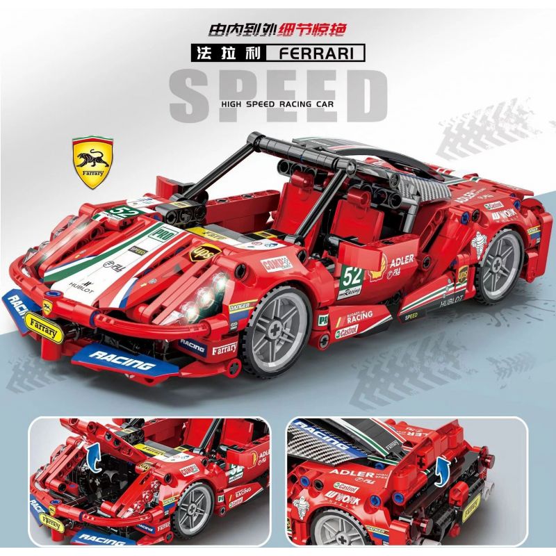 UNITED IMAGINE 1328 DB-0085 0085 DB0085 YIMU YM-109 GOGO 67118 JIQILE 48001 QIAO LE TONG 2306 TA GAOLE T3004 3004 XIANG JUN XJ-081C 081C XJ081C non  FERRARI. tỷ lệ 1:14 bộ đồ chơi xếp lắp ráp ghép mô hình  SUPERCAR Kỹ Thuật Công Nghệ Cao Mô Hình Phương Tiện 419 khối