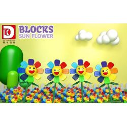 DK 3002 non  HOA MẶT TRỜI bộ đồ chơi xếp lắp ráp ghép mô hình BLOCKS SUN FLOWER 145 khối