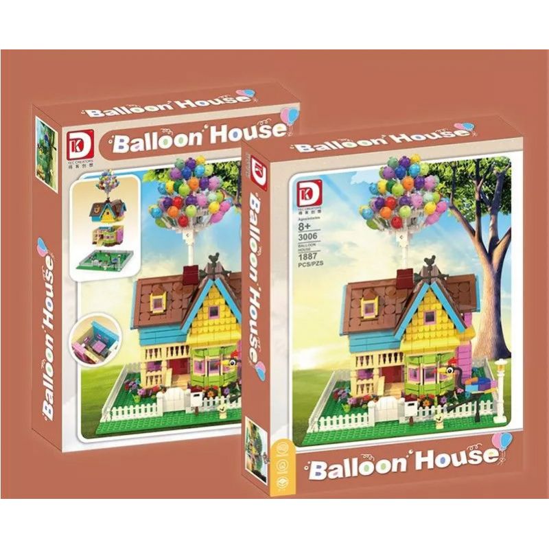 DK 3006 non  NHÀ BÓNG bộ đồ chơi xếp lắp ráp ghép mô hình Movie & Game BALLOON HOUSE Phim Và Trò Chơi 1887 khối