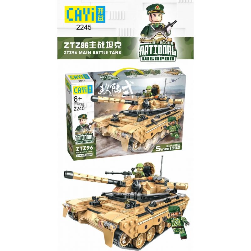 CAYI 2245 non  XE TĂNG CHIẾN ĐẤU CHÍNH ZTZ96 bộ đồ chơi xếp lắp ráp ghép mô hình Military Army ZTZ96 MAIN BATTLE TANK Quân Sự Bộ Đội 575 khối