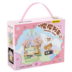 WEKKI 516004 non  TÀU SAKURA bộ đồ chơi xếp lắp ráp ghép mô hình Creator SAKURA TRAIN Sáng Tạo 641 khối