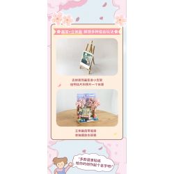 WEKKI 516004 non  TÀU SAKURA bộ đồ chơi xếp lắp ráp ghép mô hình Creator SAKURA TRAIN Sáng Tạo 641 khối