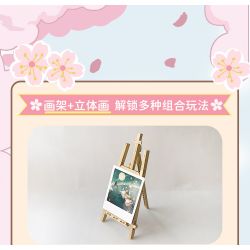 WEKKI 516004 non  TÀU SAKURA bộ đồ chơi xếp lắp ráp ghép mô hình Creator SAKURA TRAIN Sáng Tạo 641 khối