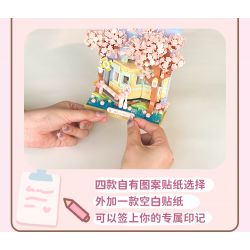 WEKKI 516004 non  TÀU SAKURA bộ đồ chơi xếp lắp ráp ghép mô hình Creator SAKURA TRAIN Sáng Tạo 641 khối