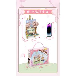 WEKKI 516004 non  TÀU SAKURA bộ đồ chơi xếp lắp ráp ghép mô hình Creator SAKURA TRAIN Sáng Tạo 641 khối