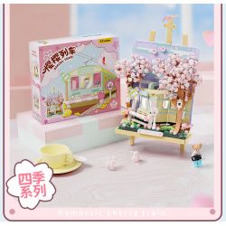 WEKKI 516004 non  TÀU SAKURA bộ đồ chơi xếp lắp ráp ghép mô hình Creator SAKURA TRAIN Sáng Tạo 641 khối