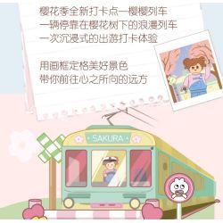 WEKKI 516004 non  TÀU SAKURA bộ đồ chơi xếp lắp ráp ghép mô hình Creator SAKURA TRAIN Sáng Tạo 641 khối