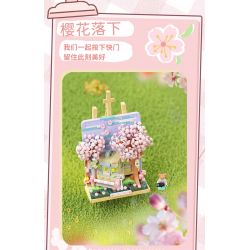WEKKI 516004 non  TÀU SAKURA bộ đồ chơi xếp lắp ráp ghép mô hình Creator SAKURA TRAIN Sáng Tạo 641 khối