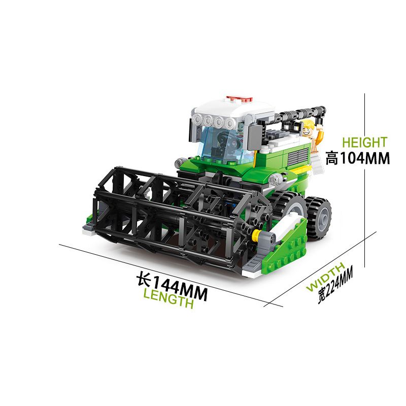 HENGTAI HT-6109 6109 HT6109 non  MÙA THU HOẠCH bộ đồ chơi xếp lắp ráp ghép mô hình HARVEST SEASON 690 khối