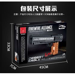 MorkModel 051008 Mork Model 051008 non  SÚNG LỤC MÔ HÌNH DESERT EAGLE bộ đồ chơi xếp lắp ráp ghép mô hình FIREWIRE ALLIANCE 555 khối