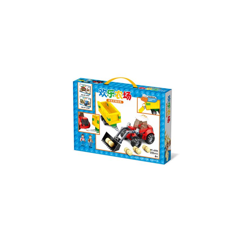 HENGTAI HT-6106 6106 HT6106 non Lego GẮN MÁY KÉO bộ đồ chơi xếp lắp ráp ghép mô hình TRACTOR 250 khối