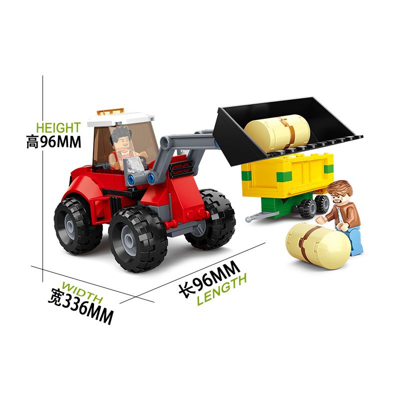 HENGTAI HT-6106 6106 HT6106 non  GẮN MÁY KÉO bộ đồ chơi xếp lắp ráp ghép mô hình TRACTOR 250 khối