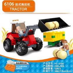 HENGTAI HT-6106 6106 HT6106 non  GẮN MÁY KÉO bộ đồ chơi xếp lắp ráp ghép mô hình TRACTOR 250 khối