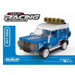 DECOOL 22041 non  XE KÉO MINI ĐỊA HÌNH BLUE WIND bộ đồ chơi xếp lắp ráp ghép mô hình Racers MINI RACING PACEMAKER Đua Tốc Độ 114 khối