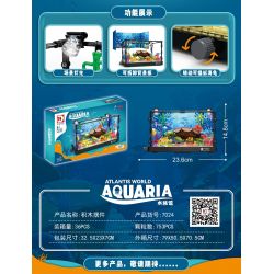 DK 7024 non  BỂ SINH THÁI RÙA bộ đồ chơi xếp lắp ráp ghép mô hình ATLANTIS WORLD AQUARIA SEA TURTLE 753 khối