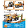 HENGTAI HT-6105 6105 HT6105 non  NÔNG TRẠI VUI VẺ 4 LOẠI XE BỐC SẢN CHỞ NƯỚC CHUYỂN GỖ CUỐC bộ đồ chơi xếp lắp ráp ghép mô hình City HAPPY FARM Thành Phố 400 khối
