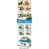 HENGTAI HT-6104 6104 HT6104 non  NÔNG TRẠI VUI VẺ 4 LOẠI MÁY KÉO CŨI GIẾNG BÙ NHÌN bộ đồ chơi xếp lắp ráp ghép mô hình City FUNING FARM Thành Phố 320 khối
