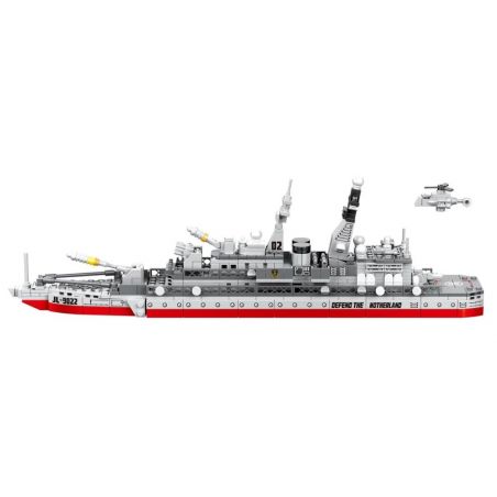 MINGDI 9022 non  GIAO LONG - CHIẾN HẠM QUÂN SỰ bộ đồ chơi xếp lắp ráp ghép mô hình Military Army Quân Sự Bộ Đội 830 khối