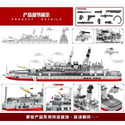 MINGDI 9022 non  GIAO LONG - CHIẾN HẠM QUÂN SỰ bộ đồ chơi xếp lắp ráp ghép mô hình Military Army Quân Sự Bộ Đội 830 khối