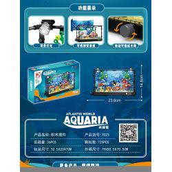 DK 7023 WE GAME COMING 66003 non  BỂ SINH THÁI SỨA ĐẠI DƯƠNG bộ đồ chơi xếp lắp ráp ghép mô hình ATLANTIS WORLD AQUARIA JELLYFISH 725 khối