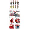 HENGTAI 6210 non  TRỤ SỞ CỨU HỎA DI ĐỘNG bộ đồ chơi xếp lắp ráp ghép mô hình 936 khối
