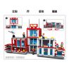 HENGTAI 6210 non  TRỤ SỞ CỨU HỎA DI ĐỘNG bộ đồ chơi xếp lắp ráp ghép mô hình 936 khối