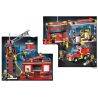 QMAN ENLIGHTEN KEEPPLEY 908 non  XE THANG CỨU HỎA LỚN VÀ CHIẾU ĐÈN bộ đồ chơi xếp lắp ráp ghép mô hình City FIRE RESCUE SCALING LADDER ENGINES Thành Phố 605 khối