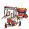 QMAN ENLIGHTEN KEEPPLEY 908 non  XE THANG CỨU HỎA LỚN VÀ CHIẾU ĐÈN bộ đồ chơi xếp lắp ráp ghép mô hình City FIRE RESCUE SCALING LADDER ENGINES Thành Phố 605 khối