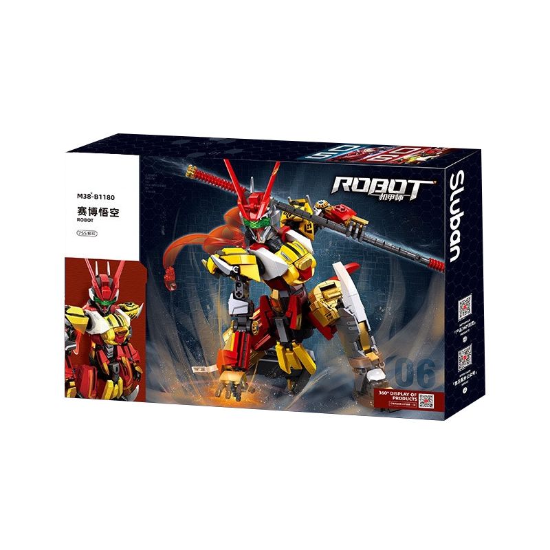 SLUBAN M38-B1180 B1180 1180 M38B1180 38-B1180 non  NGỘ KHÔNG MẠNG bộ đồ chơi xếp lắp ráp ghép mô hình ROBOT CYBER WUKONG 755 khối