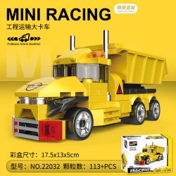 DECOOL 22032 non  XE KÉO MINI BEN bộ đồ chơi xếp lắp ráp ghép mô hình Racers MINI RACING PACEMAKER Đua Tốc Độ 441 khối