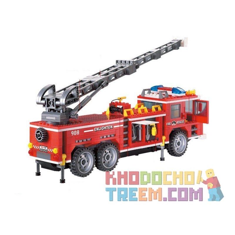 QMAN ENLIGHTEN KEEPPLEY 908 non  XE THANG CỨU HỎA LỚN VÀ CHIẾU ĐÈN bộ đồ chơi xếp lắp ráp ghép mô hình City FIRE RESCUE SCALING LADDER ENGINES Thành Phố 605 khối QMAN ENLIGHTEN KEEPPLEY 908 non  XE THANG CỨU HỎA LỚN VÀ CHIẾU ĐÈN bộ đồ chơi xếp lắp ráp ghép mô hình City FIRE RESCUE SCALING LADDER ENGINES Thành Phố 605 khối