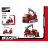 DECOOL 22030 non  XE KÉO LÙI CẦN CẨU CỨU HỎA bộ đồ chơi xếp lắp ráp ghép mô hình Racers MINI RACING PACEMAKER Đua Tốc Độ 104 khối