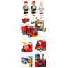 HENGTAI 6207 non  HỖ TRỢ CHỮA CHÁY NHÀ HÀNG BURGER bộ đồ chơi xếp lắp ráp ghép mô hình 320 khối